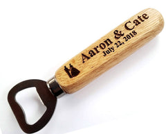 Wood Bottle Opener Personalized Lots Event Branded Gifts Wedding Guest or Party Favours