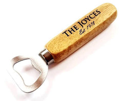 Wood Bottle Opener Personalized Lots Event Branded Gifts Wedding Guest or Party Favours