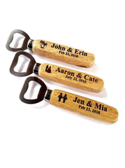 Wood Bottle Opener Personalized Lots Event Branded Gifts Wedding Guest or Party Favours